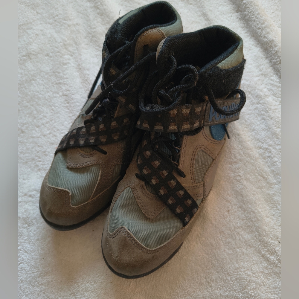 Vintage Nike Poohbah High-Top Biking Shoes Grey Blue